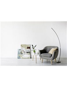 Solo piantana ad arco led nero opaco h. 158cm Moderno LED