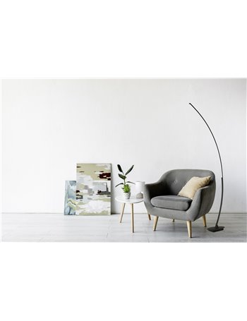 Solo piantana ad arco led nero opaco h. 158cm Moderno LED