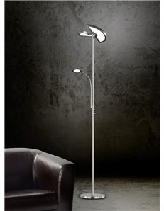 Split piantana led luce lettura acciaio orientabile dimmerabile Luce fredda calda h. 180 Moderno LED