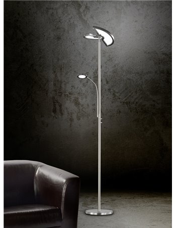 Split piantana led luce lettura acciaio orientabile dimmerabile Luce fredda calda h. 180 Moderno LED