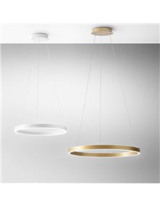 Criseide lampadario piccolo anello Ø60 led dimmerabile 60 watt  bianco oro Gea luce