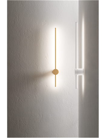 Enila applique design led dimmerabile 20 watt  bianco titanio oro Gea luce