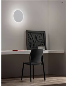 Fortuna applique piccola rotonda led dimmerabile 20 watt luce indiretta bianco nero oro Gea luce 2