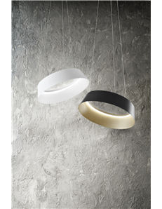 Juliette lampadario bianco cucina led 50w anello cupola design luce calda 2