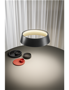 Juliette sospensione nera oro cucina led 50w anello cupola design luce calda 2