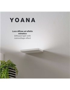 Yoana lampada parete mensola grande led 25w bianco ottone titatanio 3000k 2