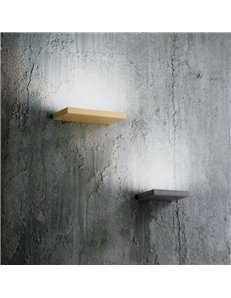 Yoana lampada parete mensola grande led 25w bianco ottone titatanio 3000k