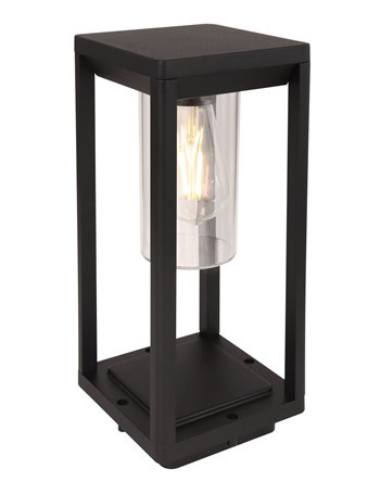 Candela lampada da esterno alluminio pressofuso nero satinato 1x E27 LED 3135S1 Globo lighting