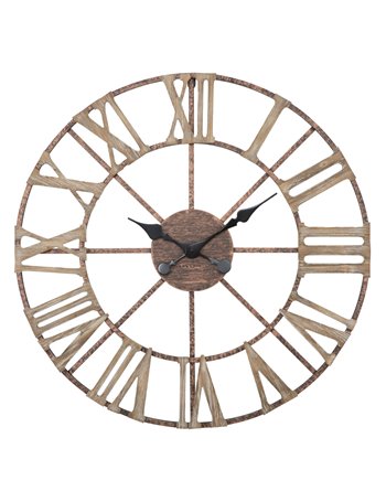 Orologio da muro plus cm ø 71,5x4 metallo legno misterlight