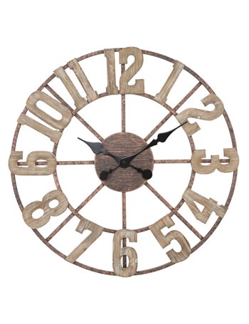 Orologio da muro source cm ø 63,5x4 metallo legno misterlight