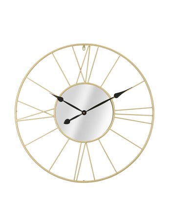 Orologio/specchio glam stick cm ø 80x6 metallo specchio misterlight