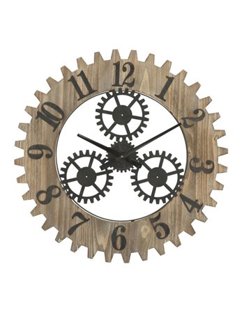 Orologio da muro ingranaggio plus cm ø 60x4
 metallo legno  misterlight