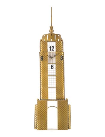 Orologio da muro empire building cm 23,5x6,5x78 metallo misterlight