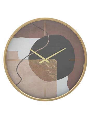 Orologio da muro art red cm ø 60x6 metallo,legno specchio misterlight