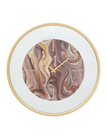 Orologio da muro mirror mix cm ø 60x5 metallo,legno specchio misterlight