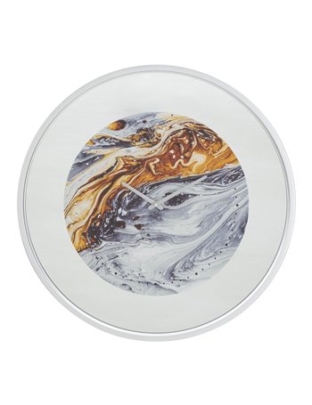 Orologio da muro mirror grey cm ø 60x5 metallo,legno specchio misterlight