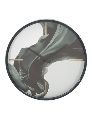 Orologio da muro green cm 50x5,5 metallo,legno specchio misterlight