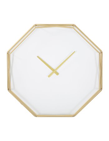 Orologio da muro goldy octagonal cm 56x6,5x56 metallo plastica misterlight