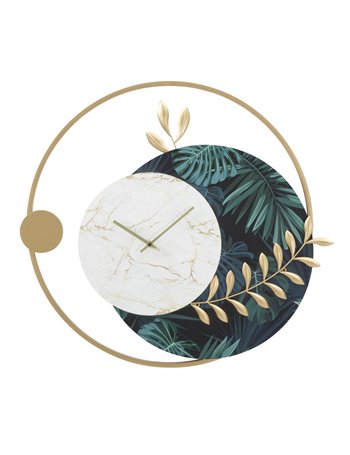 Orologio da muro roundy green cm 
60x4,5x65 metallo legno  misterlight