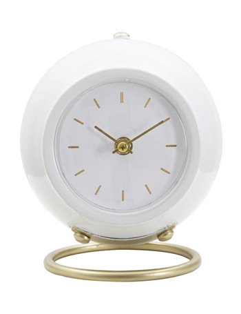 Orologio da tavolo ball bianco cm 16x13x19 metallo plastica misterlight