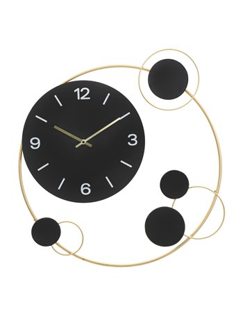 Orologio da muro globe cm 60x4x57 metallo legno  misterlight