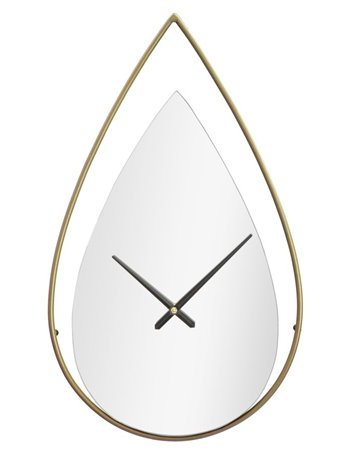 Orologio da muro drop cm 30x4,5x50 metallo specchio misterlight