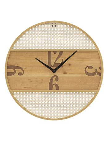 Orologio fuji cm ø 50x3,5 metallo legno  misterlight