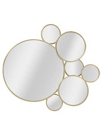 Specchio glam color cm 81x7,5x73 oro crema