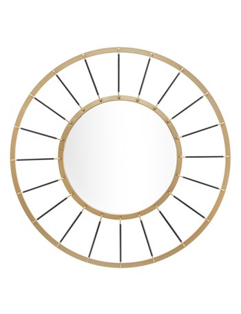 Specchio da muro glam dark cm ø
 81x6,5 (misura specchio cm ø 41,5) oro   nero