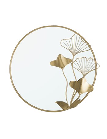Specchio with flower cm 75x3,5x72 oro