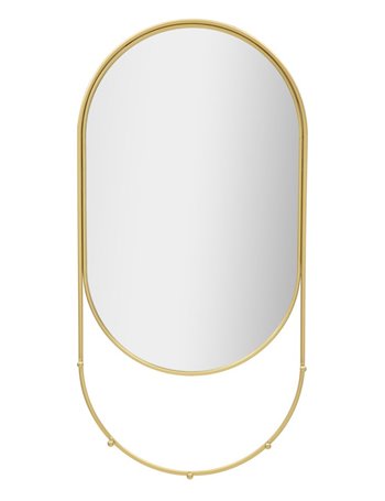 Specchio da muro app/abiti cm 40x5,5x79,5 oro