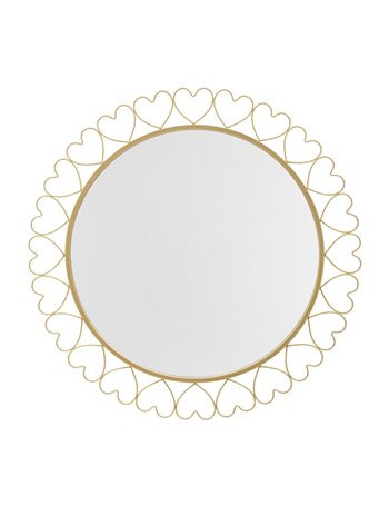 Specchio hearts cm ø 80x2,5 oro