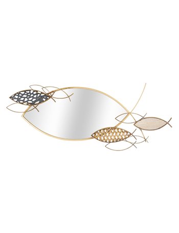 Specchio da muro fish cm 91x4,5x39 multicolore