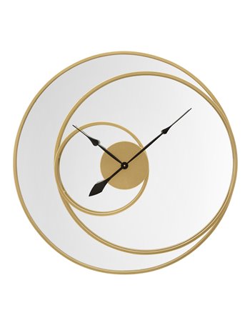 Orologio specchio cm ø 90x5,5 oro