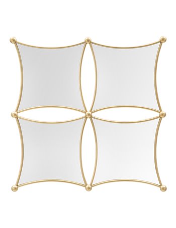 Specchio da muro jalo cm 68x3,5x68 oro