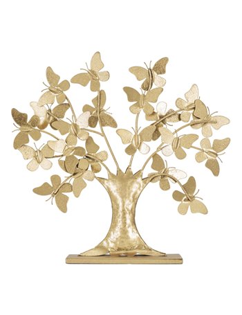 Albero della vita c/farfalle glam cm 31x8x30 oro metallo