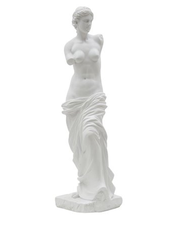 Scultura statua woman cm 14x12x49 bianco poliresina 