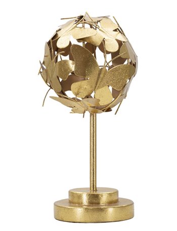 Scultura farfalle cm ø 15,5x30,5 oro metallo