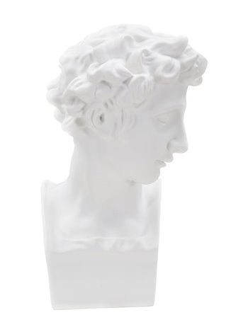 Scultura roman young cm 20x17,5x30 bianco poliresina   
