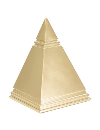 Piramide orocm 11,5x11,5x15,5  oro poliresina   