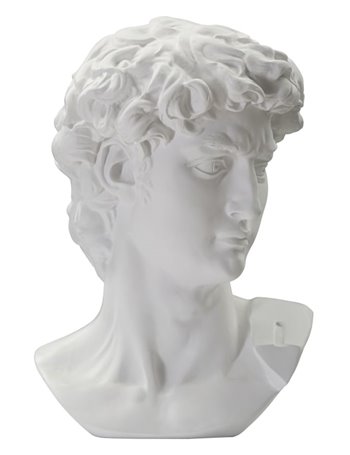 Scultura testa antica bianca cm 44x35,5x60 bianco poliresina