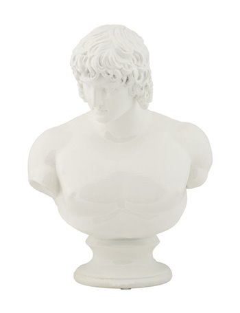 Scultura centurione cm 18,2x12,8x25
 bianco poliresina