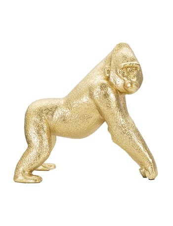 Gorilla decor laterale cm 24,3x13,9x22,8
 oro poliresina