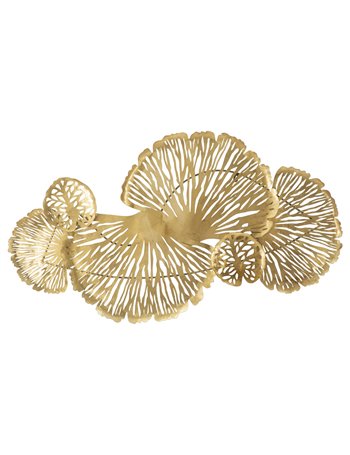 Pannello in ferro iris verticale cm 115x5x64 oro metallo