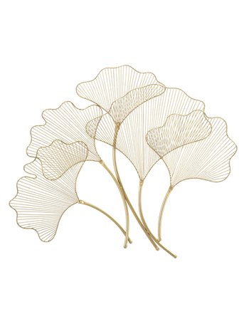 Pannello in ferro glam leaf cm 79x5x68 oro metallo
