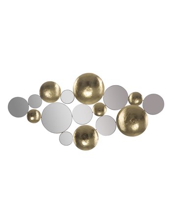 Pannello gold mirror glam cm 118x2,5x60 oro metallo specchio