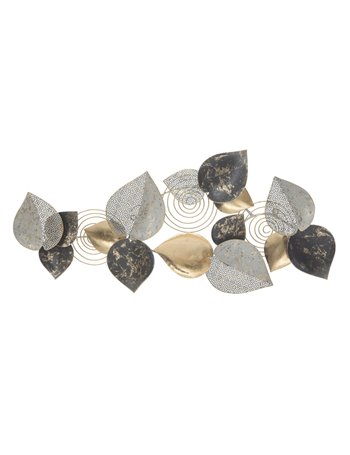 Pannello in ferro half leaf -a- cm 97x5,5x43 multicolore metallo