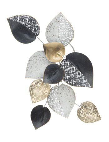 Pannello in ferro half leaf -b- cm 62,5x5,5x40 multicolore metallo