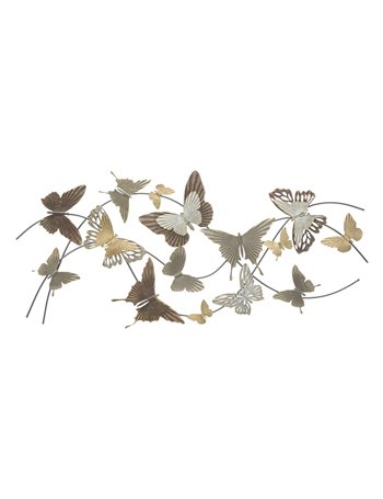Pannello in ferro butterfly smart cm 118x3x52 multicolore metallo