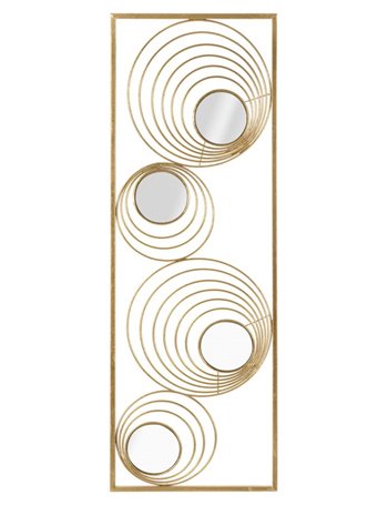 Pannello in ferro rays cm 32x2x90 oro metallo